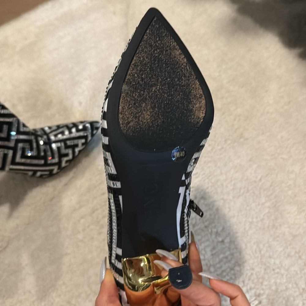 I.N.C Embellished Pointed Toe Booties In Multi - image 4